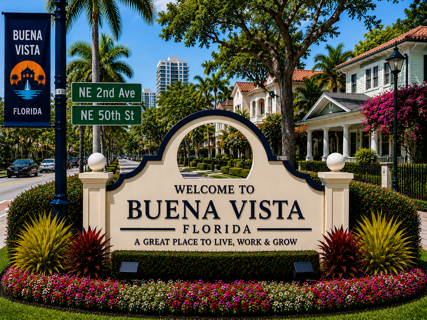 Buena Vista Miami real estate, historic residential homes, charming upscale neighborhood, boutique Miami residences, tree-lined streets, and residential living during daytime