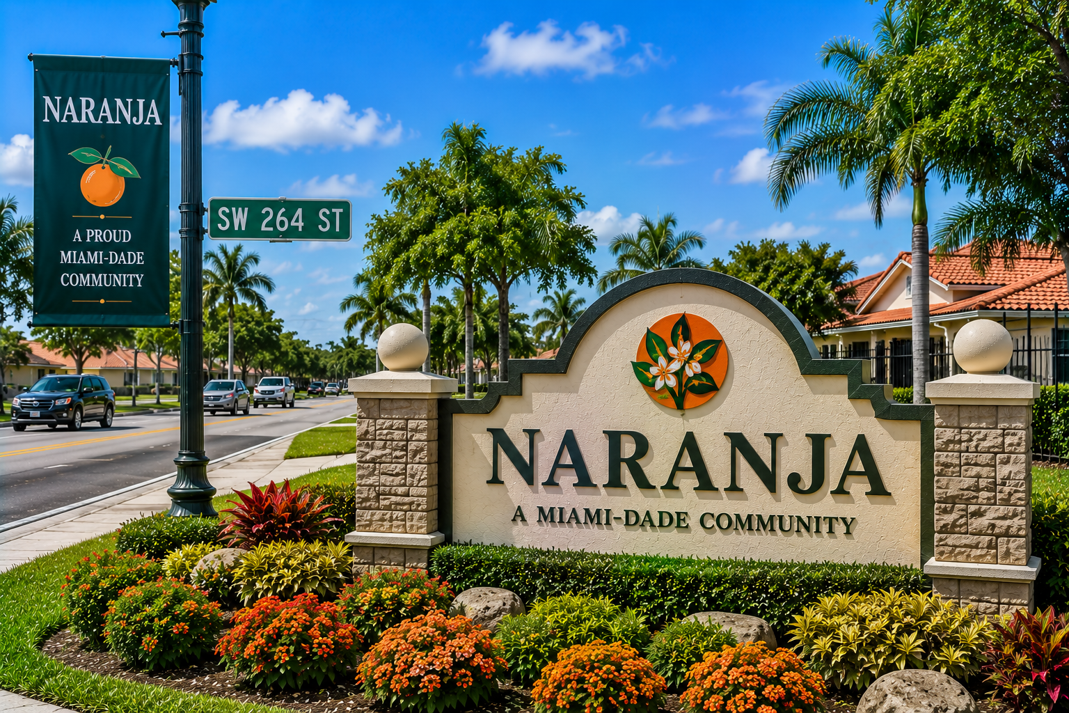 Naranja Miami residential real estate, homes, new developments, and South Miami-Dade suburban living during daytime