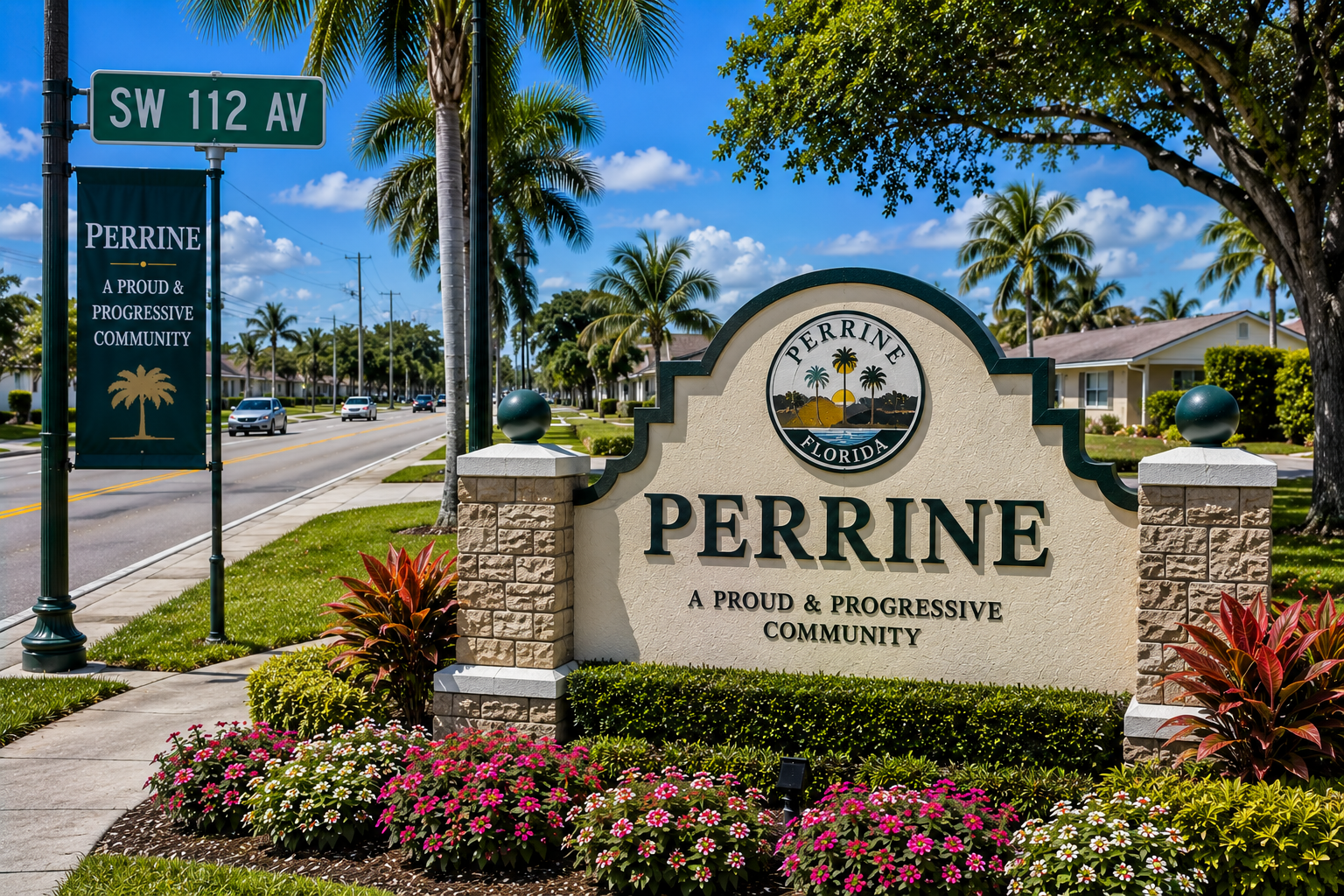 Perrine Miami residential real estate, homes, suburban community living, and South Miami-Dade neighborhood during daytime